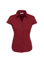Load image into Gallery viewer, Ladies Metro Cap Sleeve Shirt