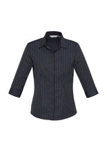 Load image into Gallery viewer, Ladies Reno Stripe 3/4 Sleeve Shirt